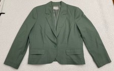 miss pendleton blazer Wool Sage Green Size 16 Made In USA