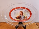 Vintage Pyrex #372 Tree Of Life Clear Glass Meat Carving Platter Serving Tray.