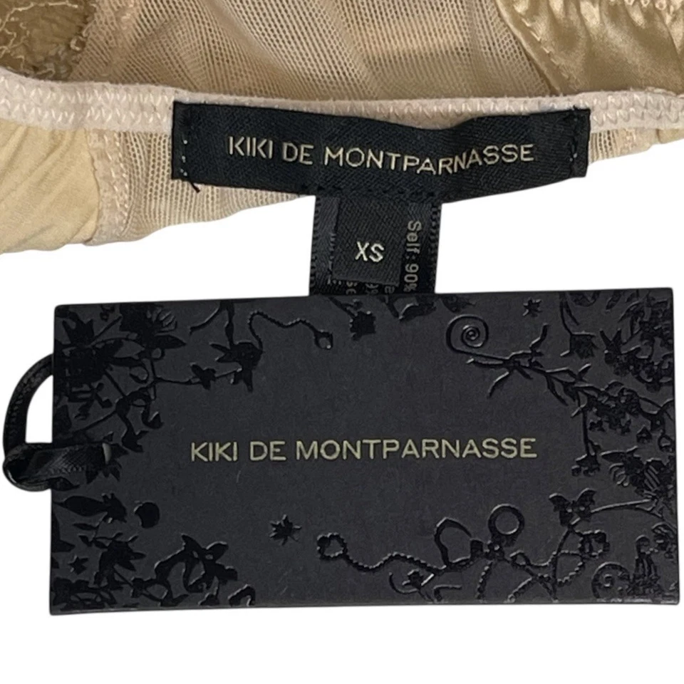 Tanga Kiki De Montparnasse Mujer Panty Champagne Seda Encaje Beige XS NUEVO CON ETIQUETAS Foto 4 de 4