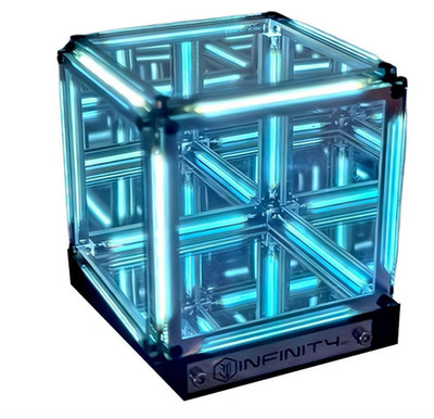 Infinity Mirror Night Light 4D Acrylic Cube LED Bedside Lamp,Rechargeable Decor