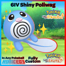 ✨ Shiny Poliwag 6IV ✨ Pokemon Lets Go Pikachu & Eevee 🚀 Fast 🚀