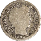 1892-S Barber Dime