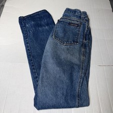 Vintage Calvin Klein Women  s Size 10 High-Rise Straight-Leg Blue Jeans Inseam 30