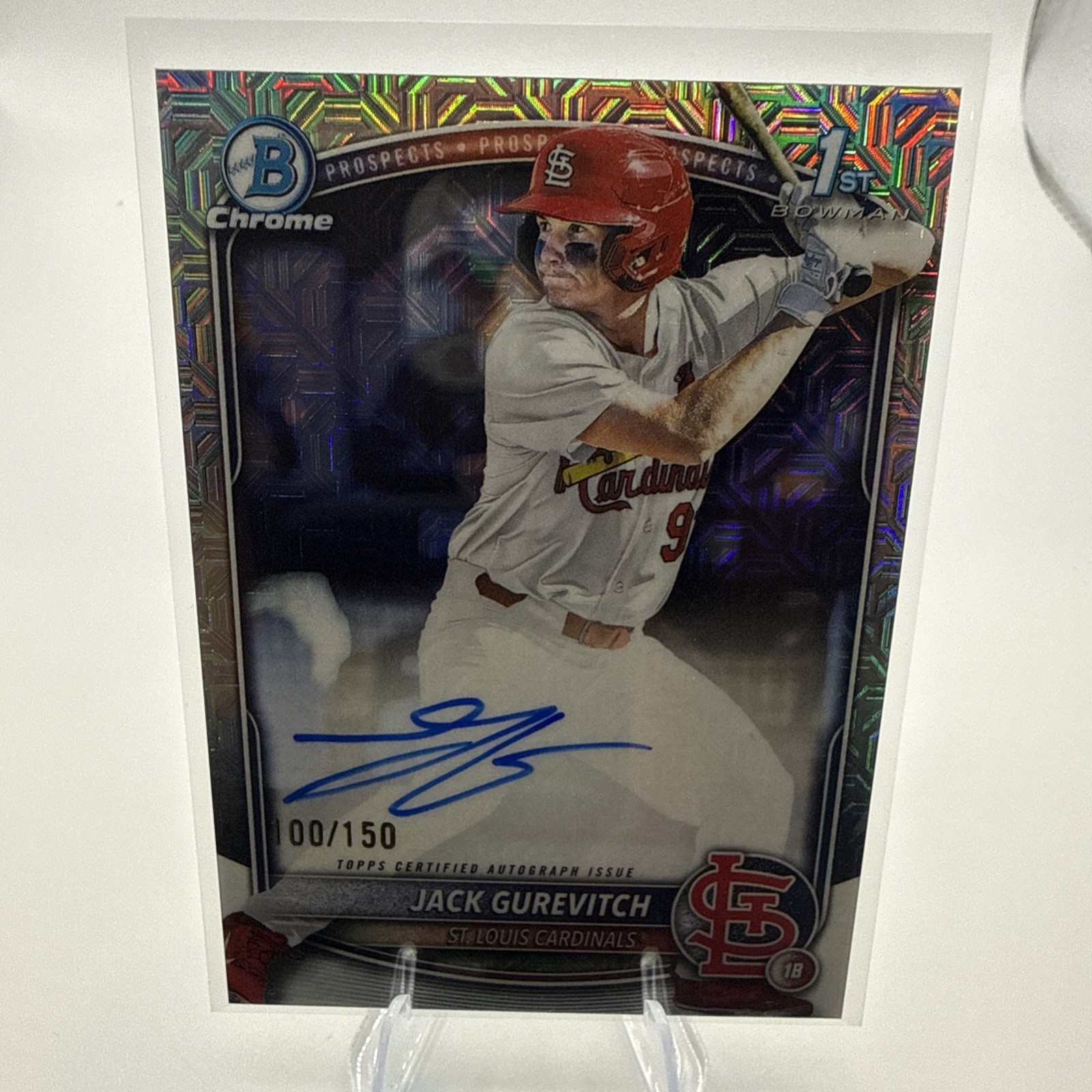 2025 Bowman Draft Chrome JACK GUREVITCH 1st HTA Choice Refractor Auto /150 CPAJG