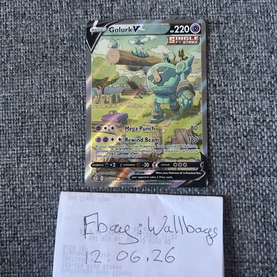 Pokemon - Golurk V 182/203 - SWSH Evolving Skies 2021 - Alt Art Full Art NM/M