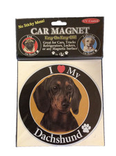 I Love My Dachshund Magnet Car Locker Fridge Truck Round UV Coated Easy On Off