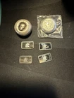 Lot of Mixed Bars & Poured Rounds .999 Fine Silver 1.8 Ounces