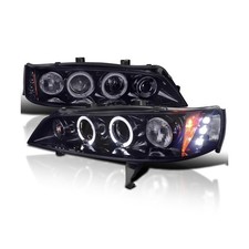 LED Headlights Glossy Black for 1994-1997 Honda Accord