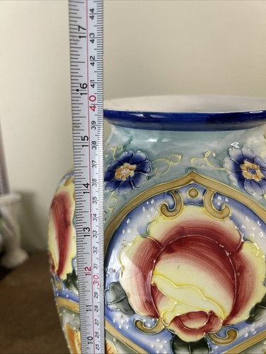 Paar große, Vintage Mid Century portugiesische Röhre gefütterte Keramikgehäuse 40 cm hoch - Bild 8 von 11
