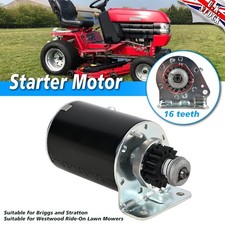 12V 16 Teeth Starter Motor for BRIGGS AND STRATTON Ride on Lawn Mower 499529 UK