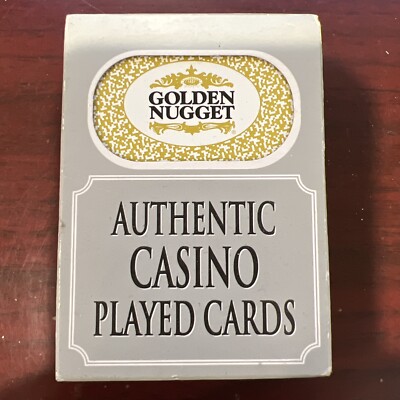 GOLDEN NUGGET Casino Las Vegas Nevada Authentic Played Table Cards