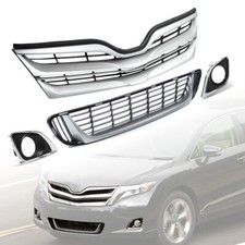 Fog Light Coverupper Lower Front Bumper Grille Set For Toyota Venza 2013-2016 Fog Light Coverupper Lower Front Bumper Grille Set For Toyota Venza 2013-2016