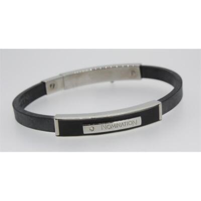 Nomination Herren Armband Edelstahl  Kautschuk  20-22 cm 021552/002 UVP 99,-