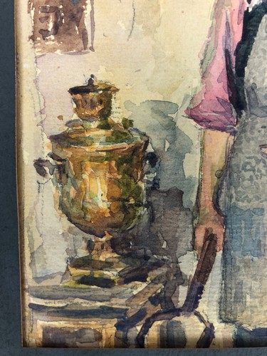 Original Aquarell Malerei Oma Matryona Unikat Signiert Zhurov E.P. Russland 1991 - Bild 16 von 24