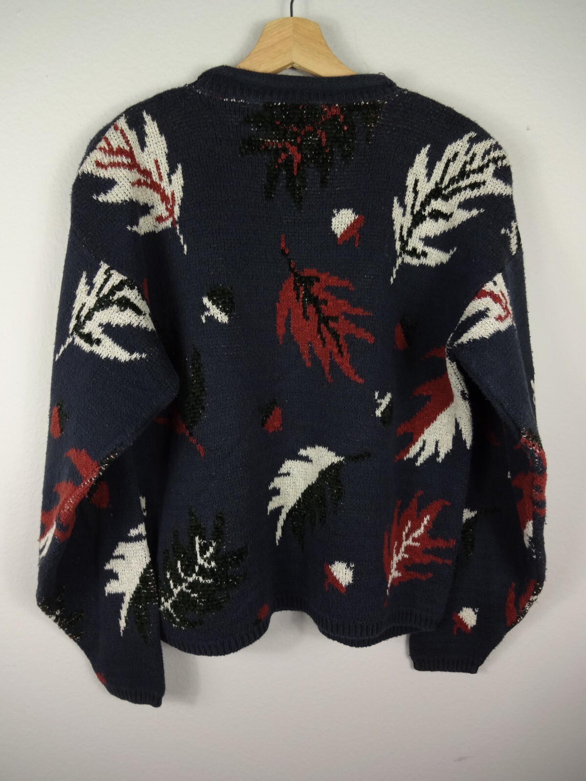 The Nature Company Knit Sweater Womens Large Multicolor Leaf Leaves ...