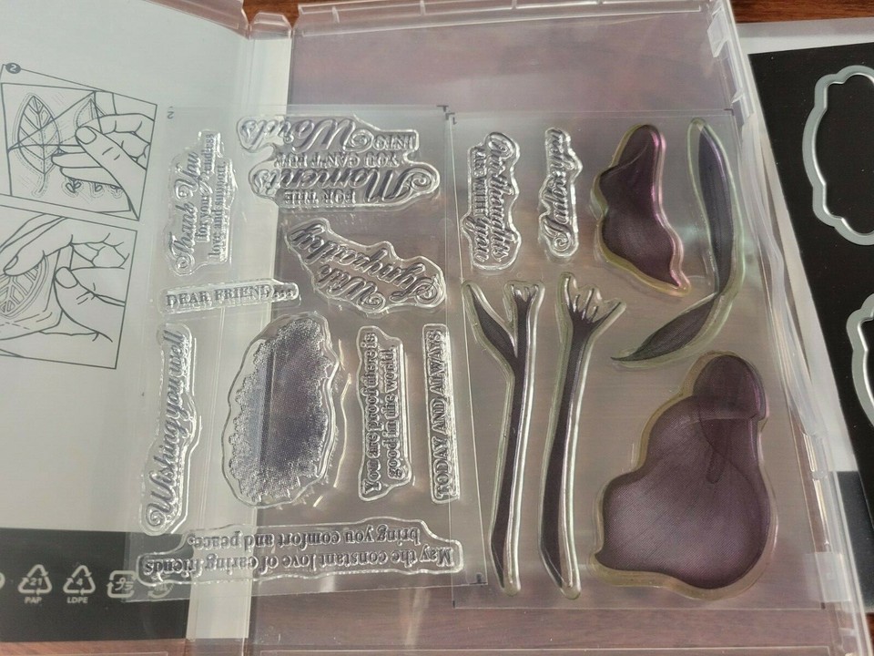 Stampin Up Cling Stamp Set Lasting Lily & Lily Framelits Dies Bundle | eBay