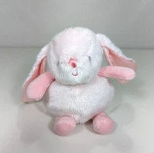 2012 Kids Preferred Pink Plush Honey Bunny No Pouch Rattle w Satin Ears 6.5"