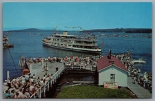 Weirs Beach NH Dock Mount Washington Boat-O-Rama c1961 Postcard