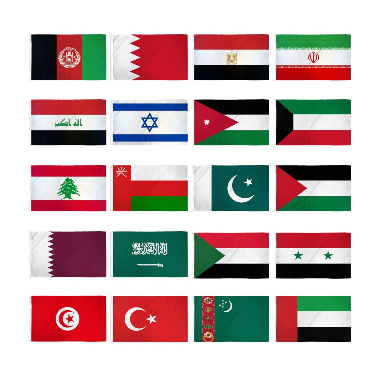 Middle East Flag List