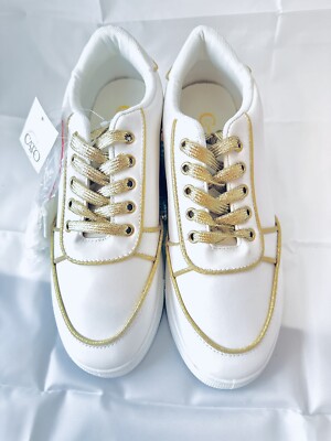 Cato 1946 Women's Size Sneaker Shoes Gold Laces, New W/Tags