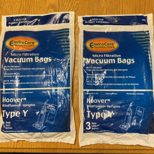 Hoover Type Y Allergen Bags, for WindTunnel Vacuum Cleaners, 2 Packages, 6 Bags