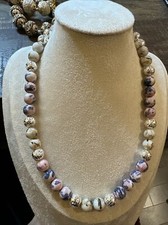 Handmade Stone Beads Necklace 19 inches