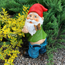 Garden Gnome Decor Statue Funny Pants Down Gnomes Lawn Yard Ornaments Gift 5.6in