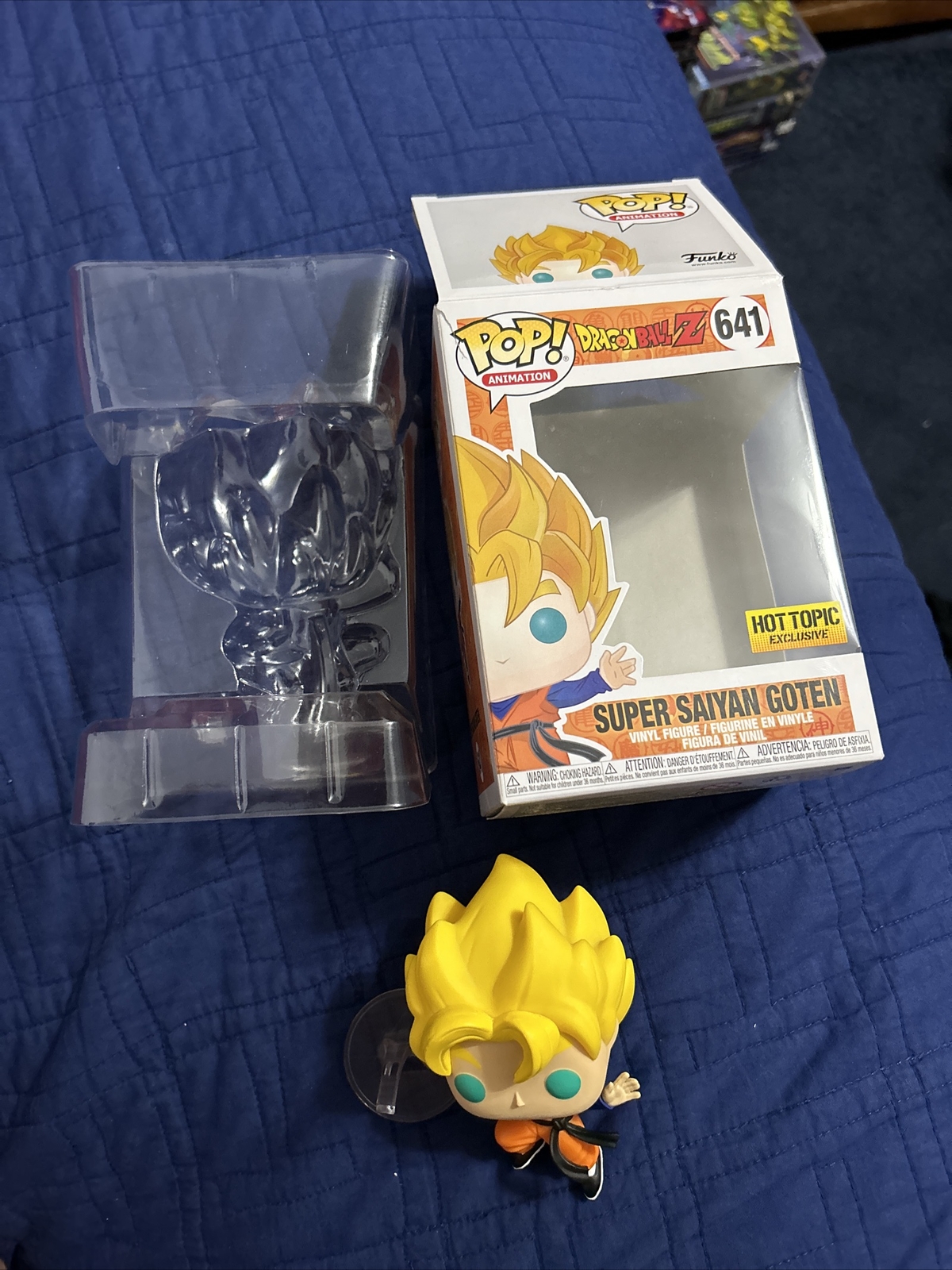 Funko Pop! Dragonball Z Super Saiyan Goten Hot Topic Exclusivo Roto De Stand