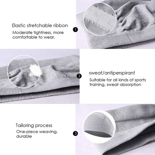 Women Men Workout Wide Headband Hair Wrap Yoga Gym Running Sweatband Headband US - 第 3/18 張圖片