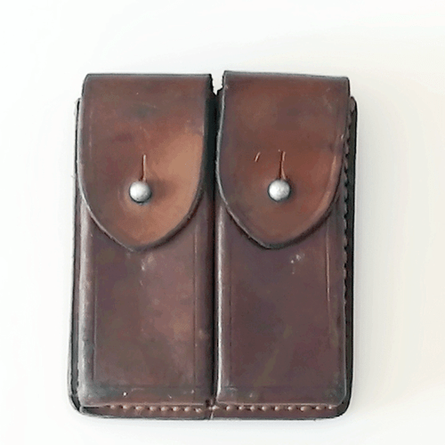 Bolsa de munición de pistola de cuero Tokarev militar chino original excedente - Imagen 1 de 3