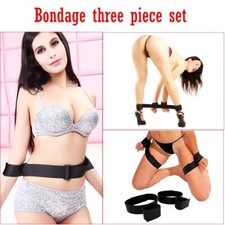 Cozy Feel Bed Restraint Harness Set Bondage Strap Handcuffs Ankle Kit BDSM