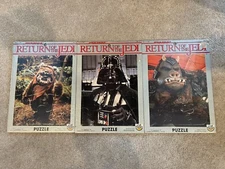 Set of 3 Vintage Star Wars Return of the Jedi 1983 Tray Puzzles, Craft Master