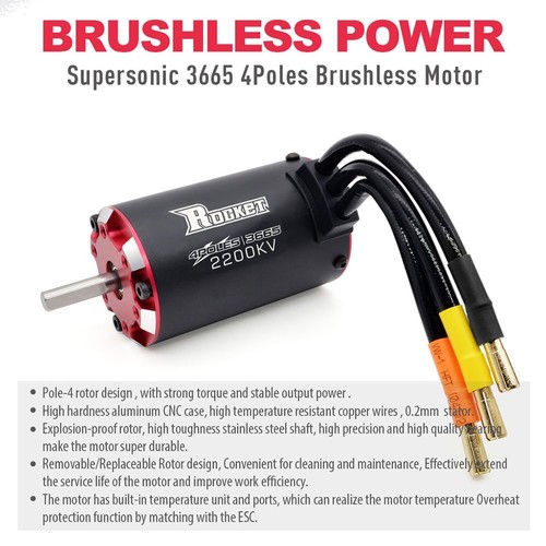 SURPASS HOBBY Rocket Supersonic 3665 Waterproof Brushless Motor for 1/10 RC Car - Picture 2 of 16