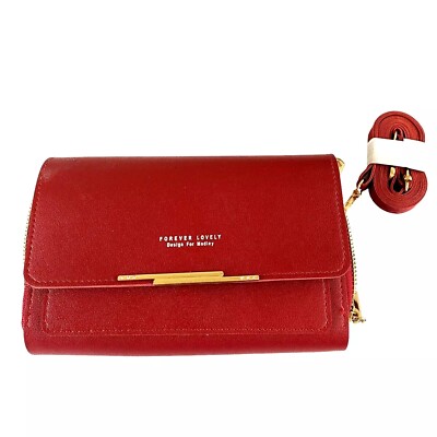 Forever Lovely Crossbody Handbag Purse Organizer Shoulder Phone Bag Wallet  NEW