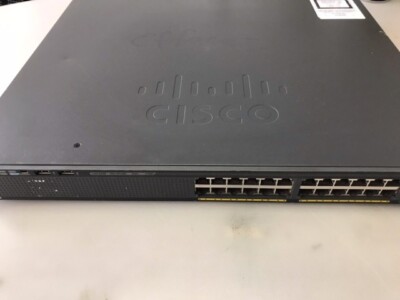Cisco WS-C2960X-24PD-L 24 Port PoE Gigabit+STACK 1 & 2