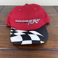 VTG Dodge Motorsports Hat Snapback USA Made Checkered Racing Embroidered + Back