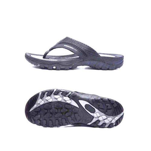 Men’s Black Pull-Top Flip-Flops Comfortable Beach Everyday Slippers 9 sandals