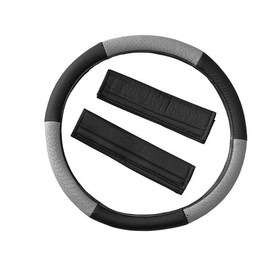 Универсальный набор чехлов на автомобильные сиденья из синтетической кожи черный серый для Mazda - Изображение 4 из 4