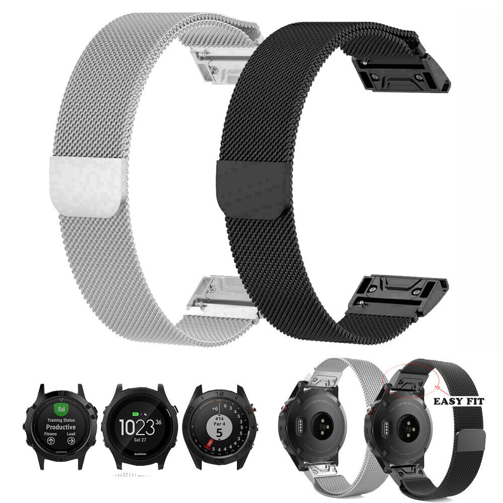 22mm Quick Fit Magnetic Milanese Wirst Watch Band For Garmin 22mm Quick Fit Magnetic Milanese Wirst Watch Band For Garmin