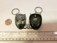 Two New Marvel Avengers Black Panther Metal Facemask Key Chains  Wakanda Forever