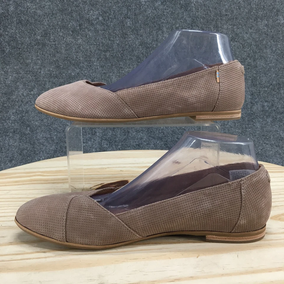 Toms Shoes Womens 9.5 Julie Ballet Flats Brown Slip On Casual Comfort 10015144 - Image 2 of 4
