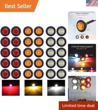 Universal Fit Led Side Marker Lights - Amber Red White - 30-pack For Trailers