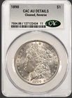 1890 Morgan "CAC AU DETAILS "🔥Lustrous/ Hi Pts-Breast Feathers, Crisp White💥✅