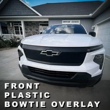 Gloss Black Plastic BowTie Grill Overlay For 2024-2025 SILVERADO EV not vinyl
