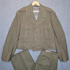 Vintage US Military Ike Jacket & Pants OD Green Wool Army WW2 WWII Field Coat