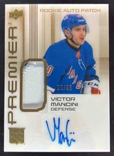 2024-25 UD Premier Acetate Rookies Patch Gold #AR-VM Victor Mancini Auto /65