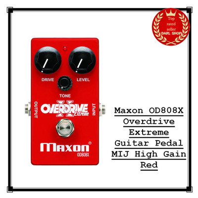 Maxon OD808X Overdrive Extreme Gitarrenpedal MIJ High Gain rot