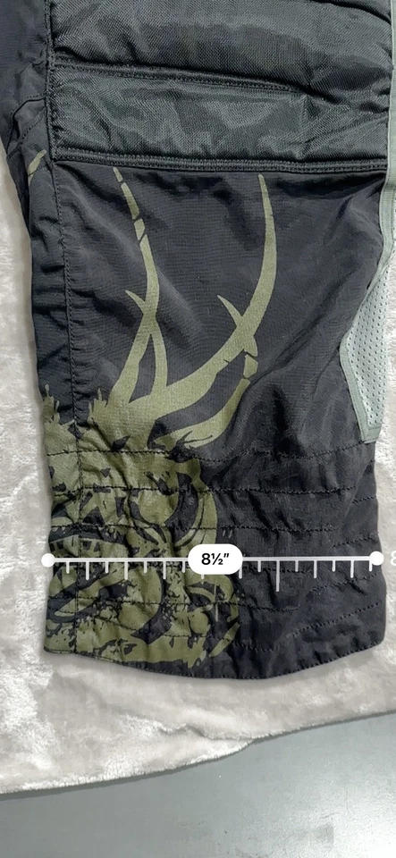 Calça de paintball Evil masculina tamanho grande preta verde acolchoada nunca usada ajustável - Imagem 4 de 4