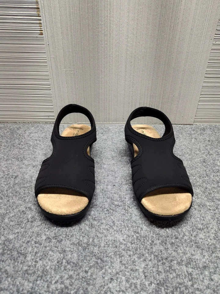 Flexus Sandals Women 41 Black Anatomic Comfort Slingback Made Italy Shoes 10 - Image 2 of 4
