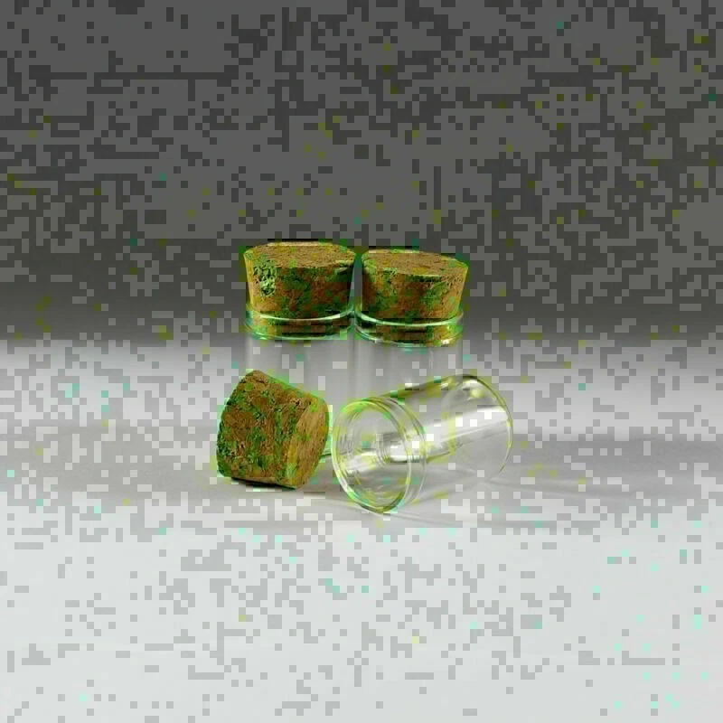 30pcs 5ml Empty Sample Vials Clear Glass Bottles with Corks Jars Small bottle